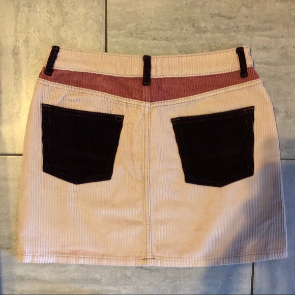 Rare Topshop color block corduroy skirt - Picture 5 of 6